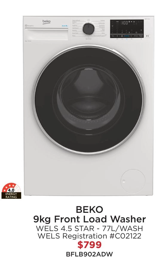 Beko 9kg Front Load Washer