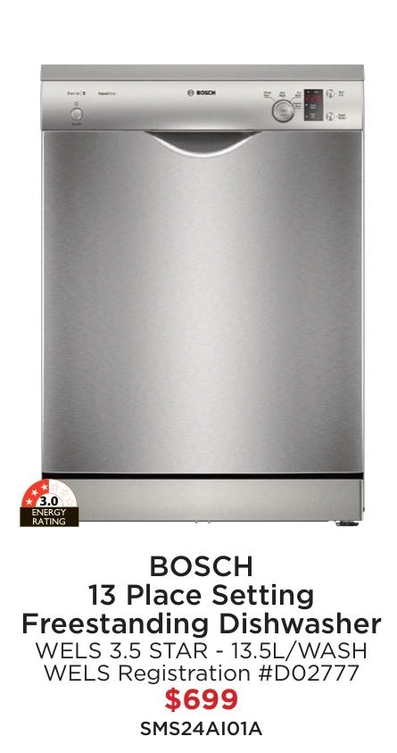 Bosch 13 Place Setting Freestanding Dishwasher