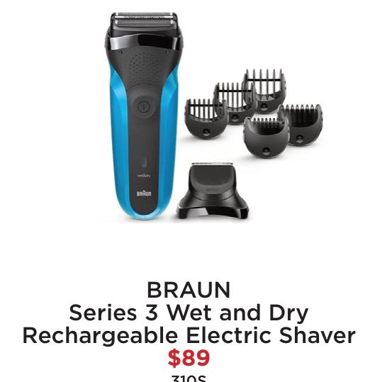 Braun Series 3 Wet and Dry Rechargeable Electric Shaver