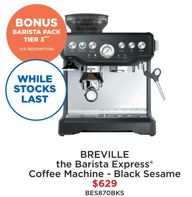 Breville The Barista Express® Coffee Machine - Black Sesame