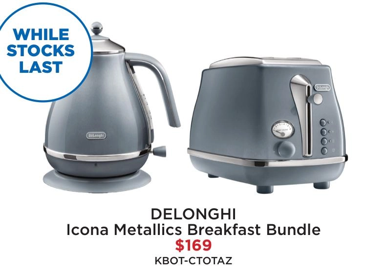 Delonghi Icona Metallics Breakfast Bundle