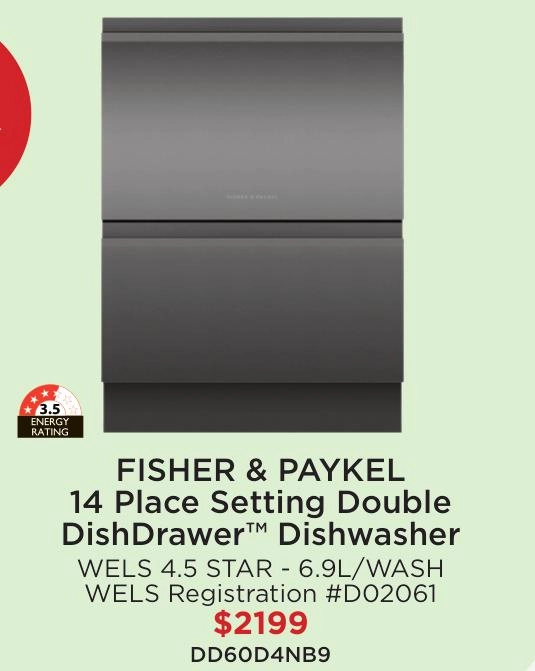 Fisher & Paykel 14 Place Setting Double Dishdrawer™ Dishwasher