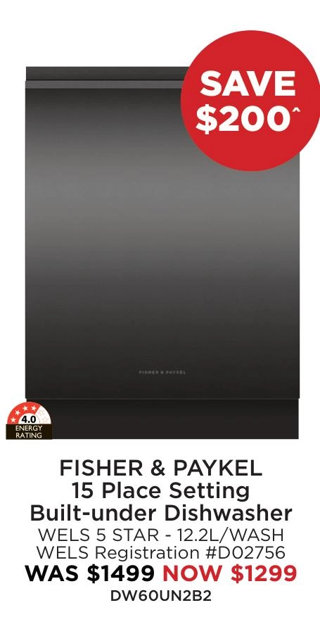 Fisher & Paykel 15 Place Setting Built-Under Dishwasher