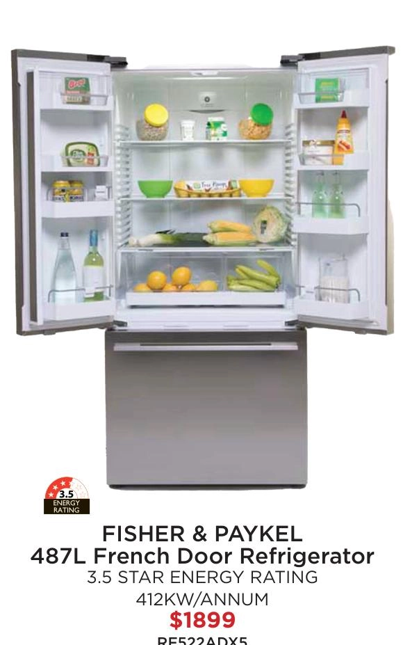 Fisher & Paykel 487L French Door Refrigerator