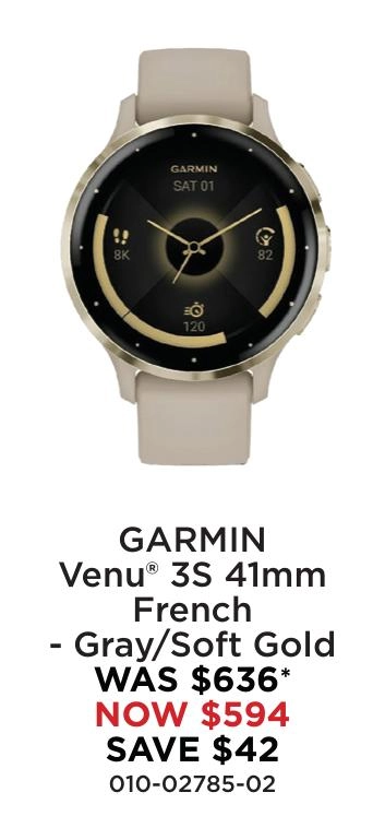 Garmin Venu® 3S 41mm French - Gray/Soft Gold