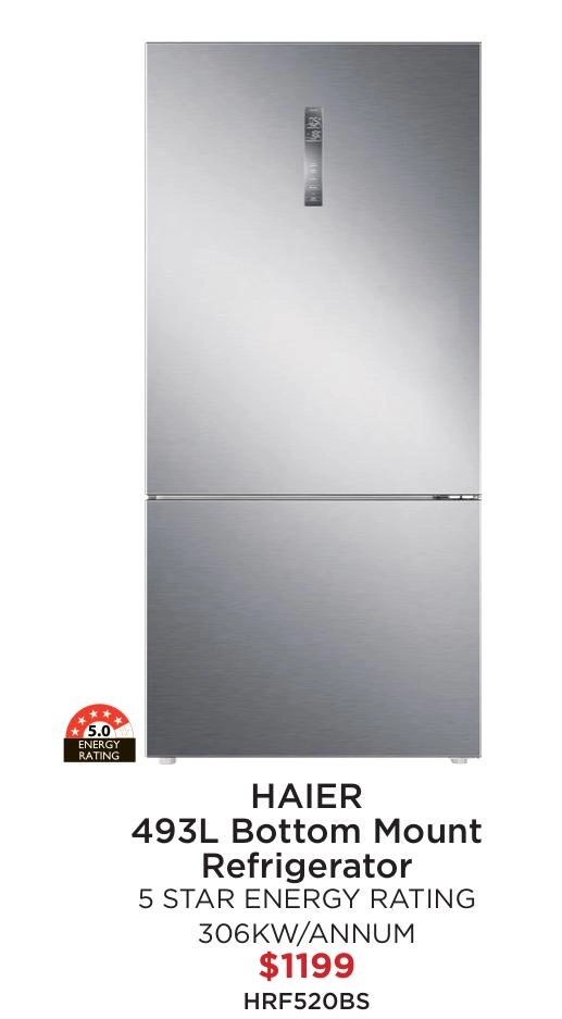 Haier 493L Bottom Mount Refrigerator