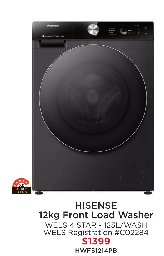 Hisense 12kg Front Load Washer