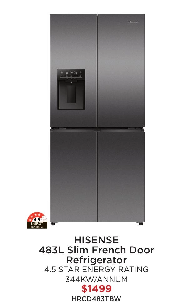 Hisense 83L Slim French Door Refrigerator