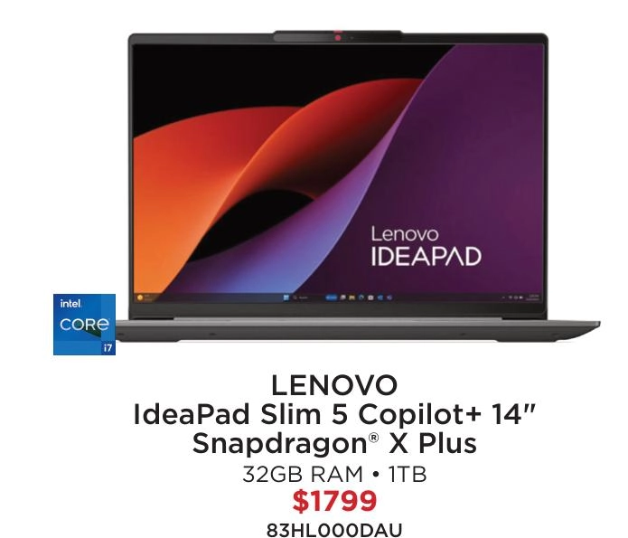 Lenovo Ideapad Slim 5 Copilot+ 14" Snapdragon® X Plus