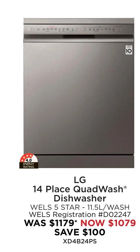 LG 14 Place QuadWash® Dishwasher