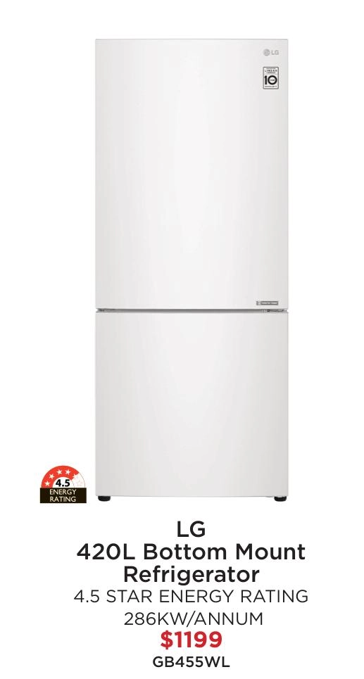 LG 420L Bottom Mount Refrigerator