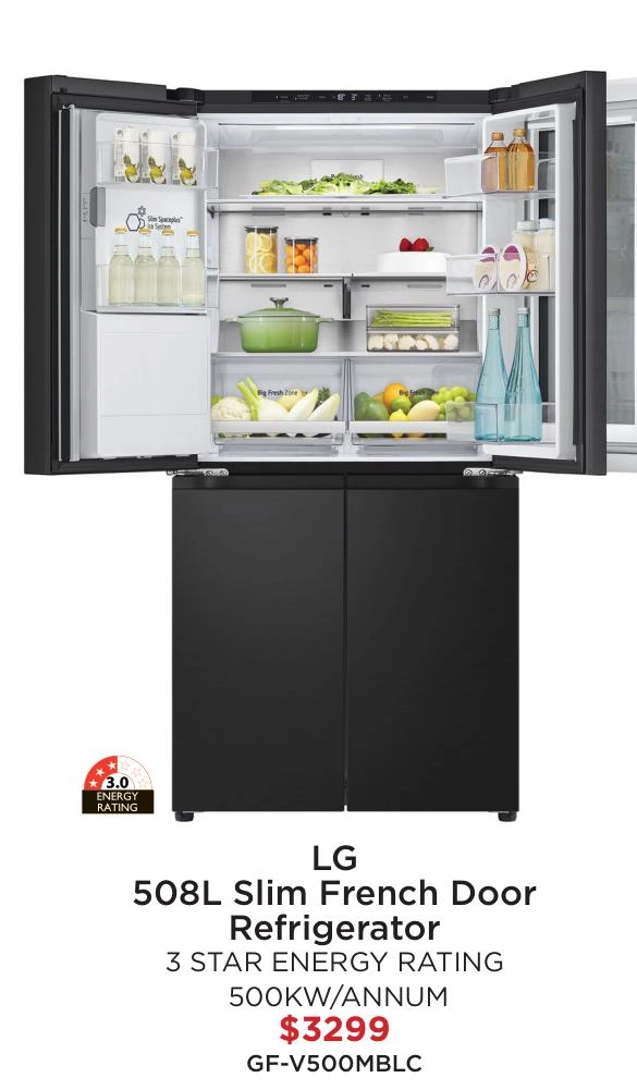 LG 508L Slim French Door Refrigerator