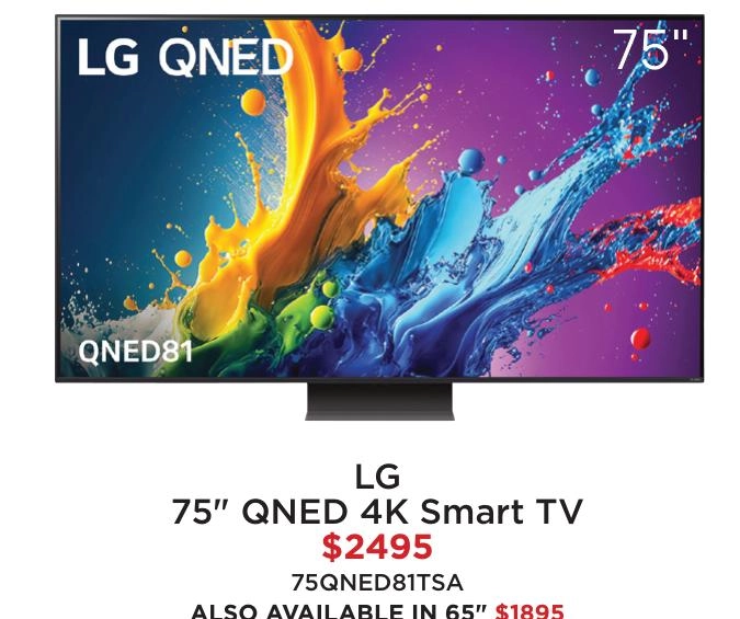 LG 65" QNED 4K Smart TV