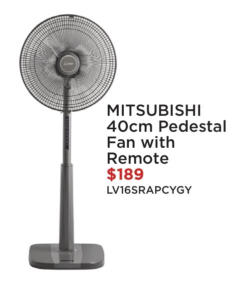 Mitsubishi 40cm Pedestal Fan with Remote