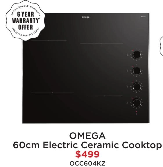 Omega 60cm Electric Ceramic Cooktop