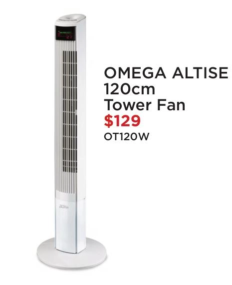 Omega Altise 120cm Tower Fan