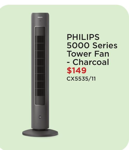 Philips 5000 Series Tower Fan - Charcoal