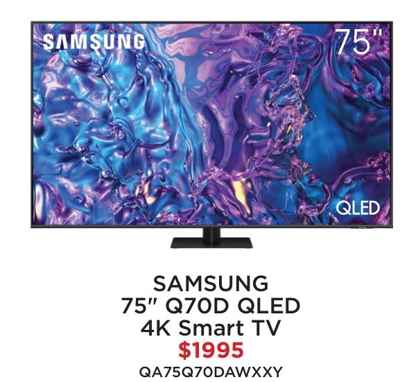 Samsung 75" Q70D QLED 4K Smart TV