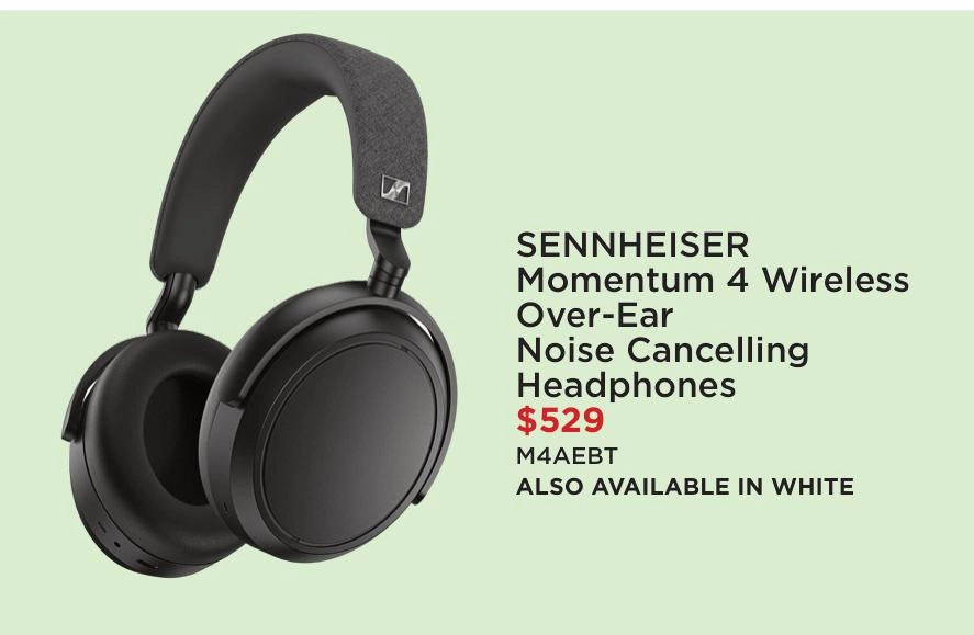 Sennheiser Momentum 4 Wireless Over-Ear Noise Cancelling Headphones-Black