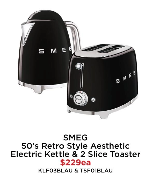 Smeg 50's Retro Style Aesthetic 2 Slice Toaster