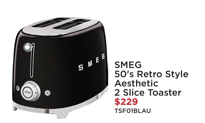 Smeg 50's Retro Style Aesthetic 2 Slice Toaster