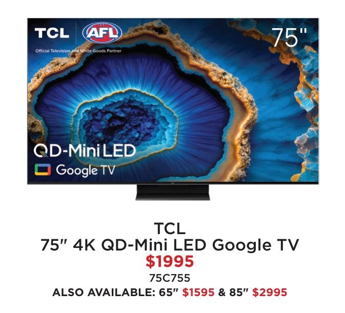 TCL 65" 4K QD-Mini LED Google TV