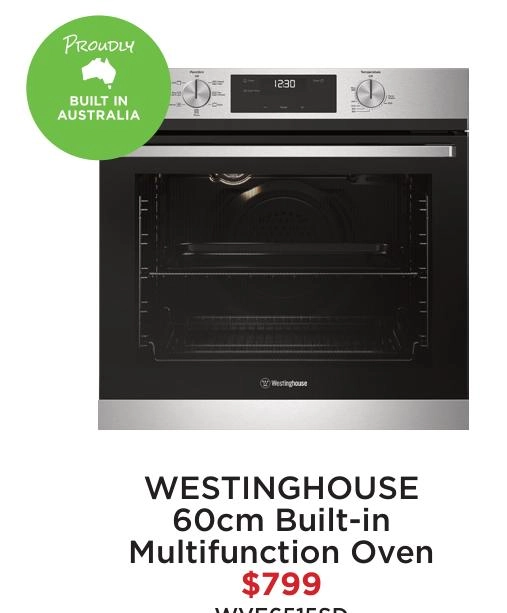 Westinghouse 60cm Built-in Multifunction Oven