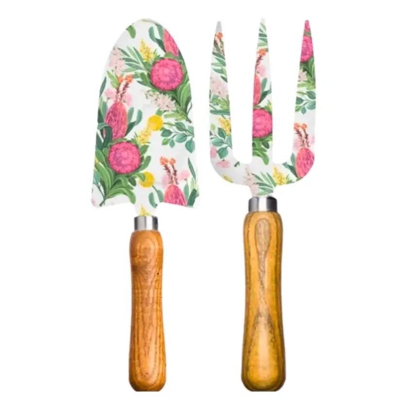 Decorative Floral Trowel & Fork Set