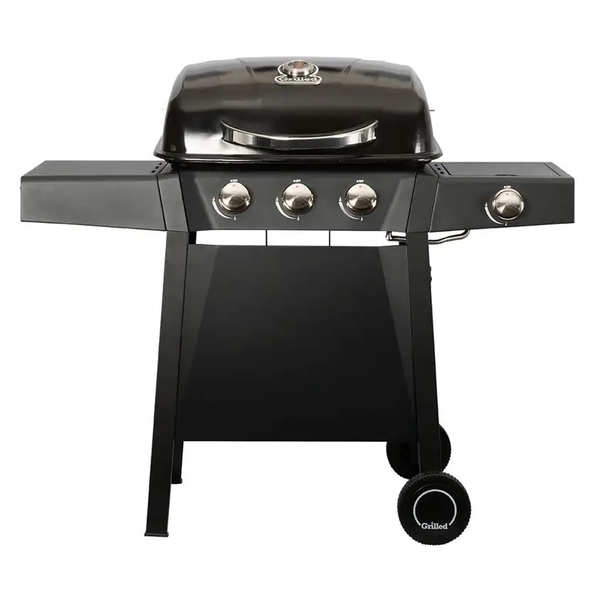 Grilled 3 Burner Hooded BBQ with Side Burner 2.0