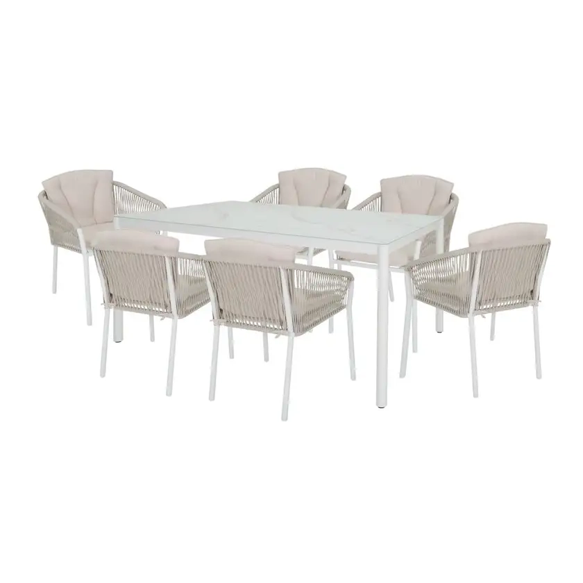 Nadi 6 Seater Aluminium Dining Setting