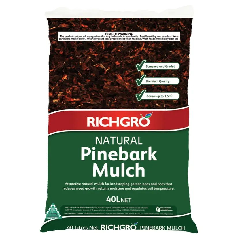 Richgro Natural Pinebark Mulch 40L