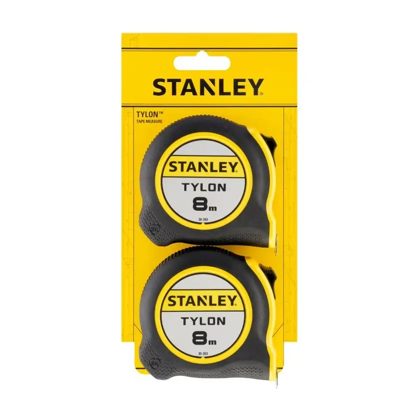 Stanley Tylon Tape Measure 8m Twin Pack