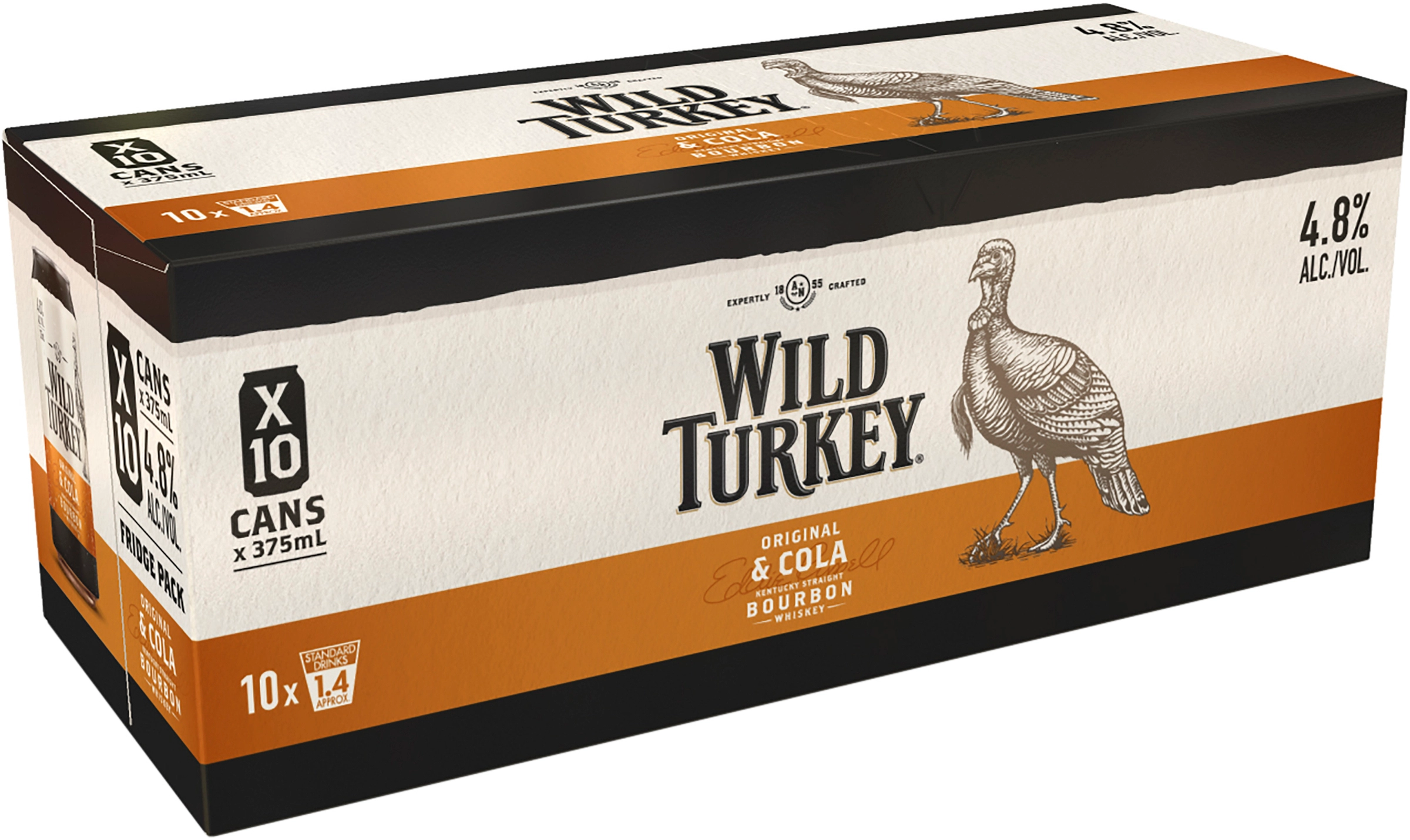 Wild Turkey & Cola Cans 10x375ml