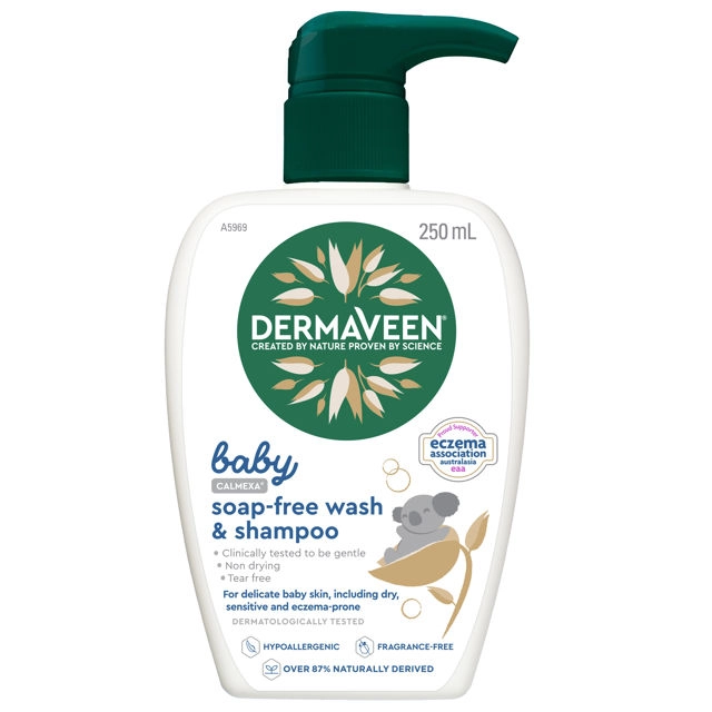 DermaVeen Baby Calmexa Soap Free Wash & Shampoo 250ml