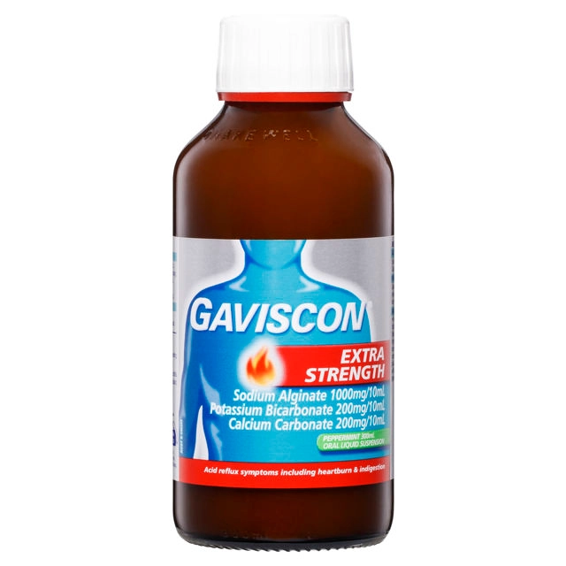 Gaviscon Extra Strength Heartburn And Indigestion Relief Peppermint Liquid 300ml