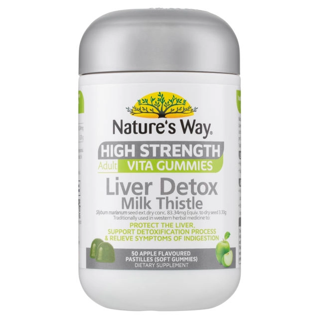 Nature’s Way High Strength Adult Vita Gummies Liver Detox Milk Thistle 50 Pastilles