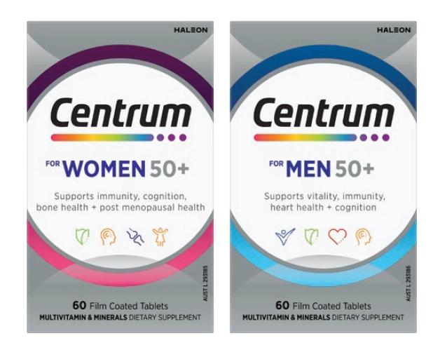 Centrum for Women or Men 50+ 60 Tablets