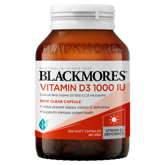 Blackmores Vitamin D3 1000IU 200 Capsules