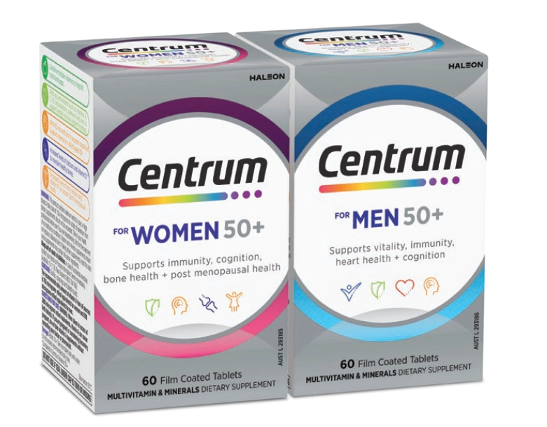 Centrum for Women or Men 50+ 60 Tablets