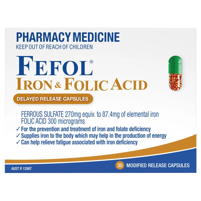 Fefol Iron & Folic Acid 30 Capsules