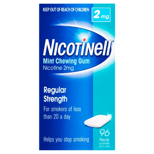 Nicotinell Mint Nicotine Chewing Gum 2mg Regular Strength 96 Pieces