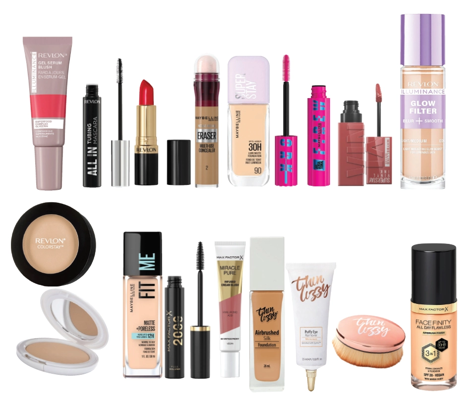 Revlon, Maybelline Max Factor and Thin Lizzy Make Up Ranges