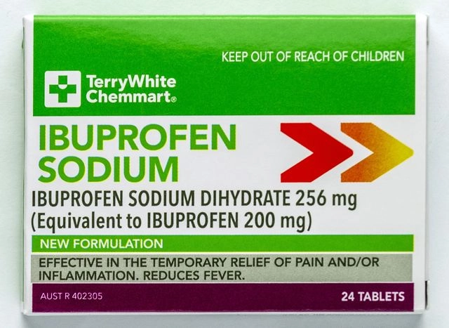 TerryWhite Chemmart Ibuprofen Sodium 256mg 24 Tablets