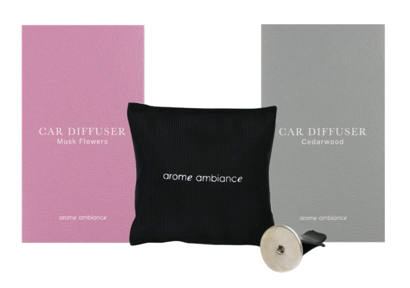 Arome Ambiance Car Diffuser Musk Flowers or Cedarwood