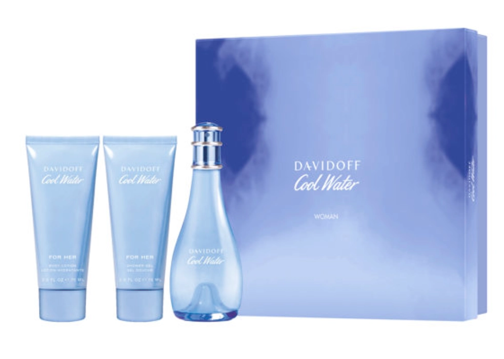 Davidoff Cool Water Woman EDT 100ml Gift Set 3 Piece