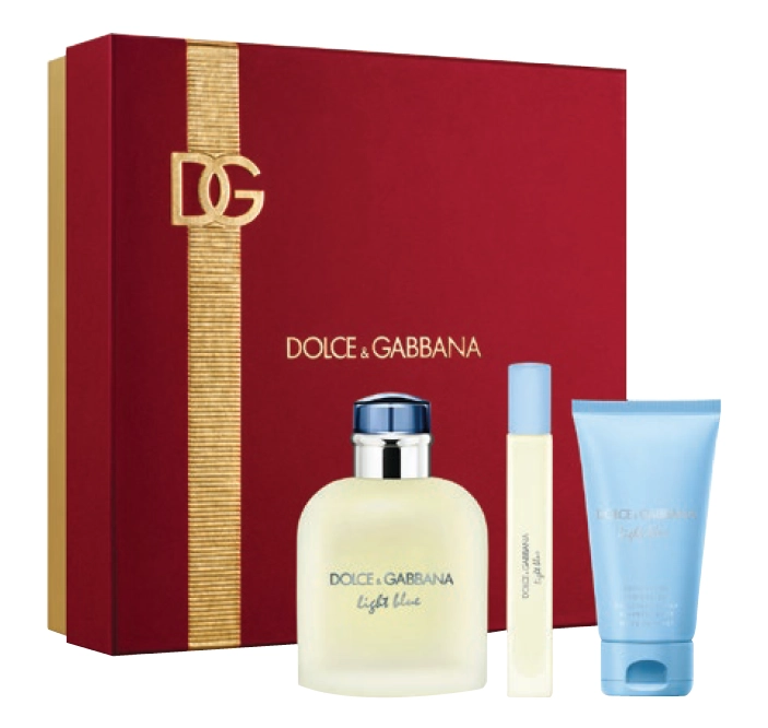 Dolce & Gabbana Light Blue Pour Homme EDT 125ml Gift Set 3 Piece