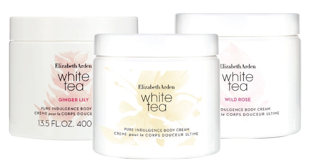 Elizabeth Arden White Tea Ginger Lily, Pure Indulgence, Wild Rose Body Cream 400ml