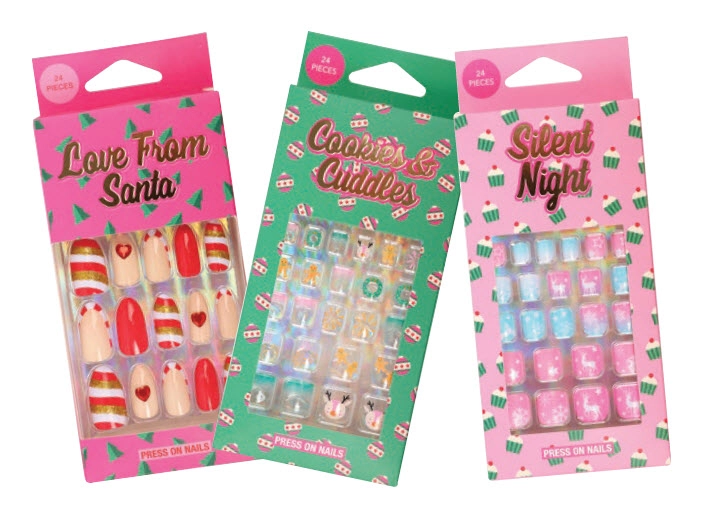 Festive Christmas Nails Womens & Children’s Assorted