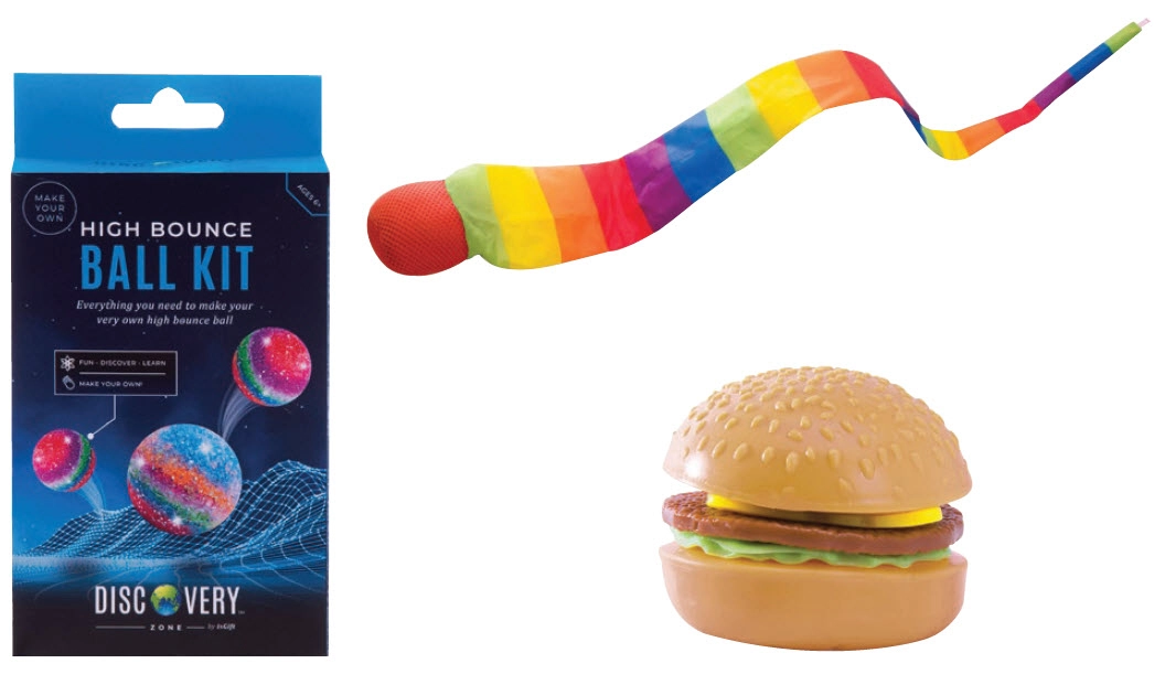 Is Gift High Bounce Ball Kit Small or Rainbow Comet Ball Assorted or Squishy Burger