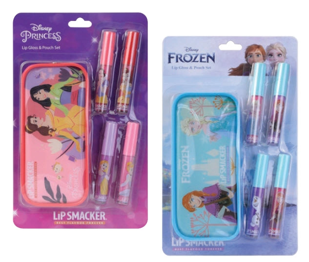 Lip Smacker Disney Princess or Frozen Lip Gloss & Pouch Set